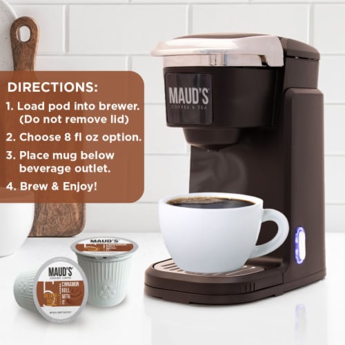 Maud's® Cinnamon Roll Medium Roast Coffee Pods Perspective: bottom