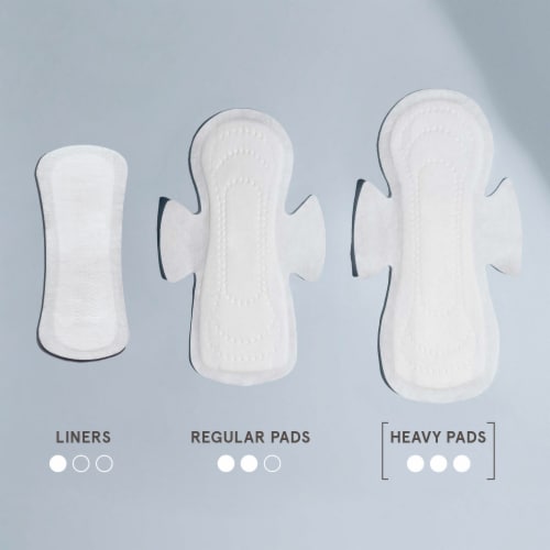 LOLA Ultra Thin Unscented Pads with Wings Regular Absorbency Perspective: bottom