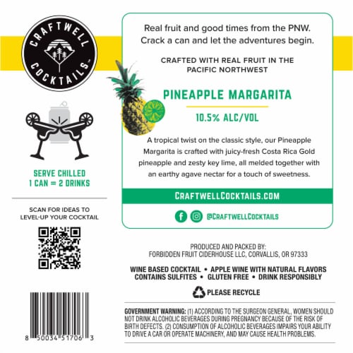 Craftwell Cocktails™ Pinapple Margarita - Gluten Free Perspective: bottom