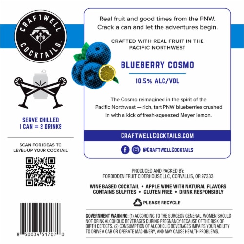Craftwell Cocktails™ Blueberry Cosmo Perspective: bottom