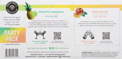 Craftwell Cocktails® Pineapple Margarita + Peach Mojito Cans Perspective: bottom