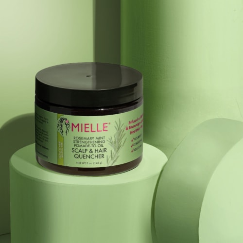 Mielle Rosemary Mint Strengthening Pomade-to-Oil Scalp Quencher Perspective: bottom