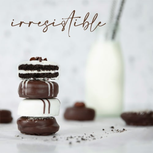 HOLIDAY COOKIES GIFT BASKET | GLUTEN FREE GOURMET CHOCOLATE COVERED COOKIES [12 COUNT] Perspective: bottom