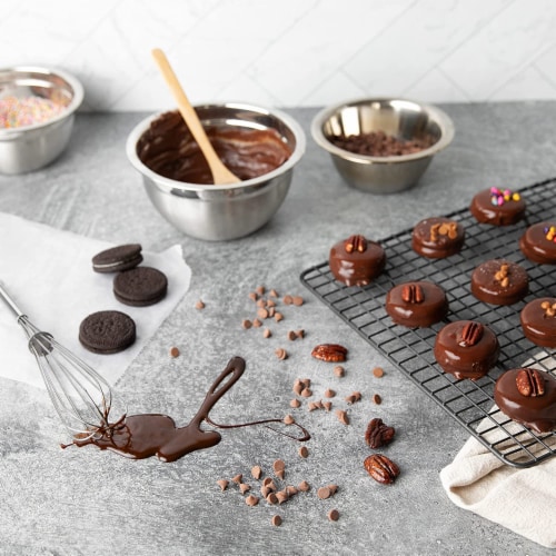 GLUTEN FREE CHOCOLATE COVERED COOKIES FOR HOLIDAY, BIRTHDAY, CORPORATE GIFT BASKET [20 Count] Perspective: bottom
