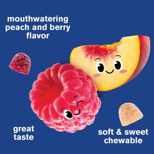 WellYeah Magnesium Citrate For Kids Gummies Raspberry And Peach Flavor 60 Count Perspective: bottom