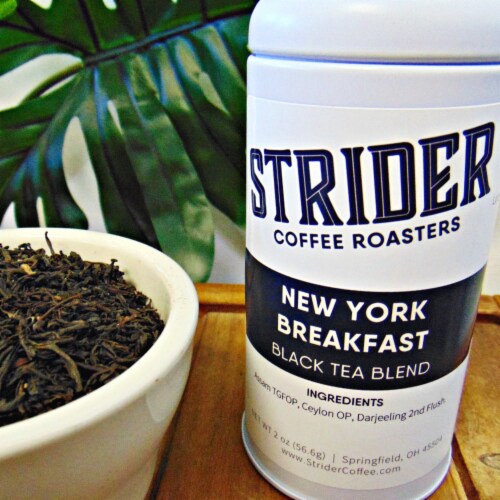 New York Breakfast Tea, Black Tea Blend, English Breakfast, Assam Tea, 2 oz, Reusable Tin Perspective: bottom