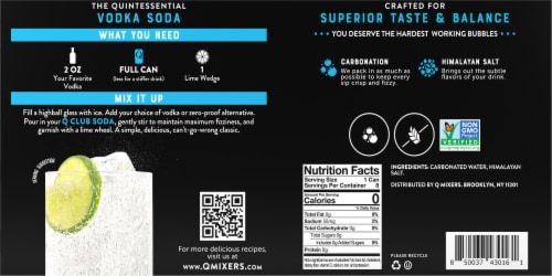 Q Mixers Club Soda Perspective: bottom