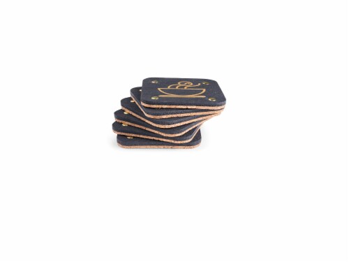 Summit One Cork Coasters (Set of 6) - Bar Accessories for Home Bar Set Perspective: bottom
