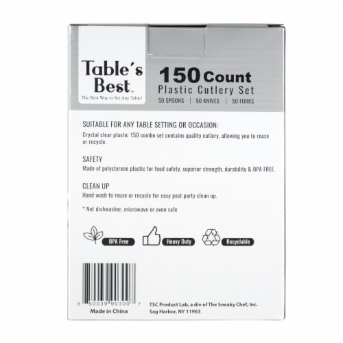 Table's Best™ Plastic Cutlery Set Perspective: bottom