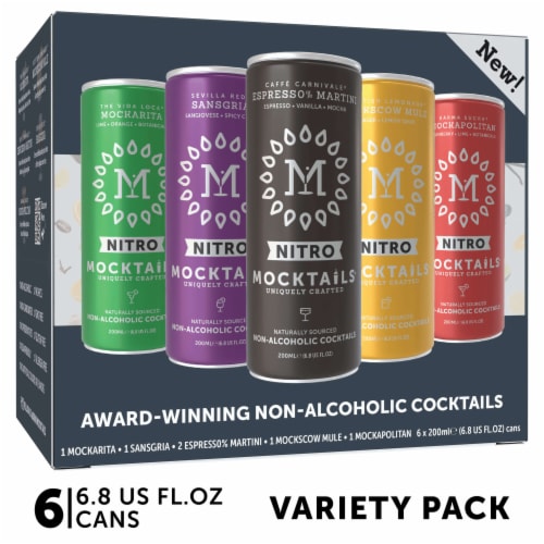 NITRO Mocktails Variety Pack Award-Winning Non-Alcoholic Cocktails Perspective: bottom