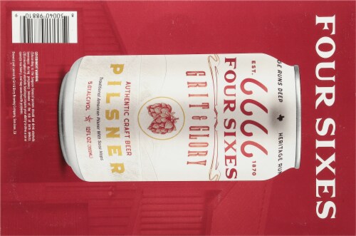 6666 Grit & Glory Four Sixes Authentic Pilsner Perspective: bottom