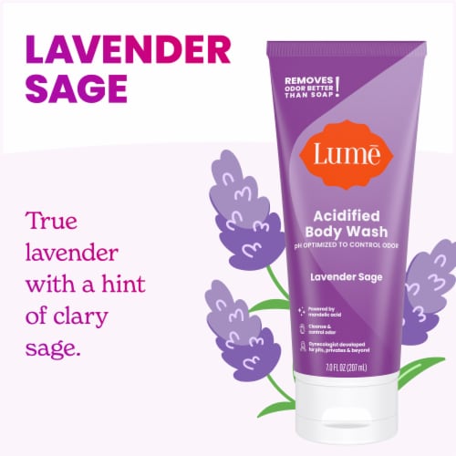 Lume 24-Hour Odor Control Acidified Body Wash - Lavender Sage Perspective: bottom