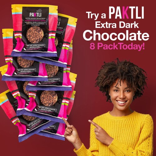 Dark Chocolate with Dried Cranberries and Cashews - 8 Packs | 1.27 Oz each Perspective: bottom