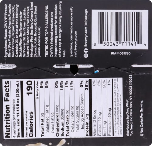 Owyn™ Elite Sea Salted Caramel Plant Protein Shakes Perspective: bottom