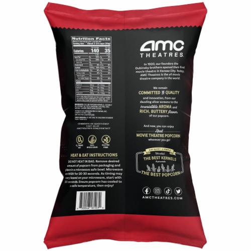 AMC Theatres Classic Butter Ready To Eat Popcorn Perspective: bottom