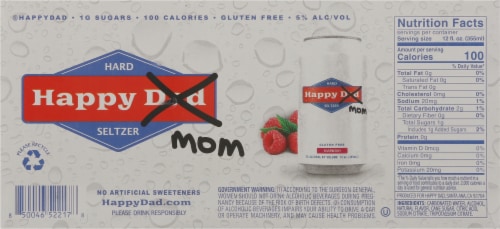 Happy Dad Happy Mom Raspberry Hard Seltzer Perspective: bottom