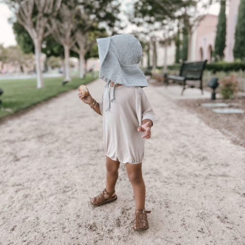 Super Soft Bamboo Bodysuit - 12-18 / Taupe Perspective: bottom