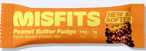 Misfits Peanut Butter Fudge Plant-Based Protein Bar Perspective: bottom