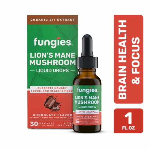 Fungies® Lion's Mane Mushroom Liquid Drops Chocolate Perspective: bottom