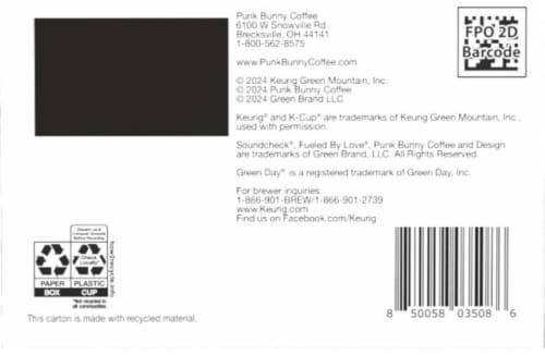 Punk Bunny™ Coffee by Green Day Soundcheck® Dark Roast K-Cup® Coffee Pods Perspective: bottom