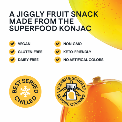 Dally™ Zero-Sugar Mango Gel Fruit Snack Perspective: bottom