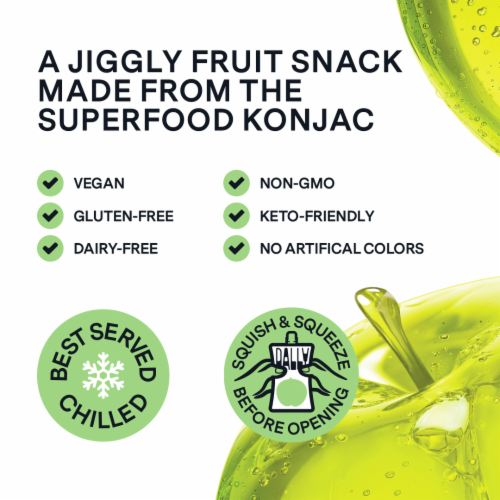 Dally™ Zero-Sugar Apple Gel Fruit Snack Pouch Perspective: bottom