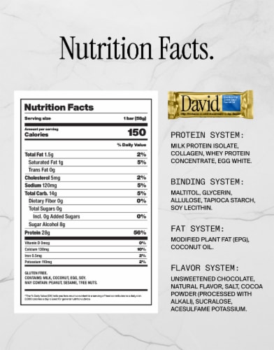 David™ Chocolate Chip Cookie Dough Protein Bar Perspective: bottom