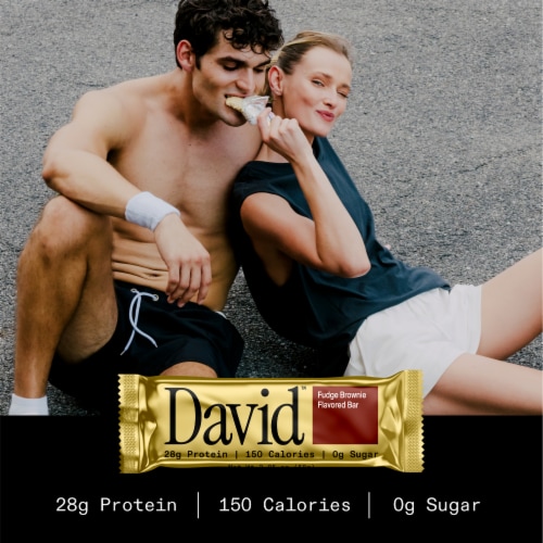 David™ Fudge Brownie Flavored Protein Bar Perspective: bottom