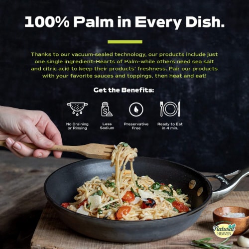 Natural Heaven Hearts of Palm Spaghetti - 9 oz (255 g) Perspective: bottom