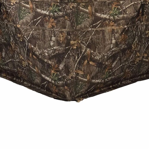 Rhino Blinds R300-RTE 3 Person Hunting Ground Blind w/ 3 Windows, Realtree Edge Perspective: bottom