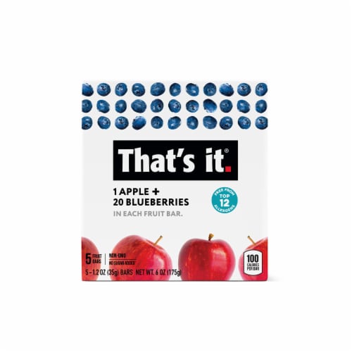That's It® Apple and Blueberry Fruit Bars Perspective: bottom