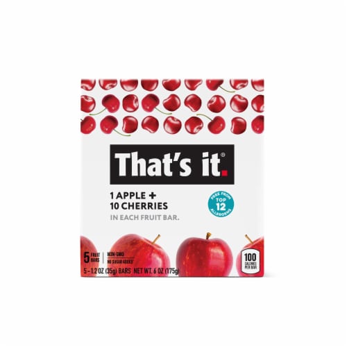 That's It® Apple + Cherry Fruit Bars Perspective: bottom