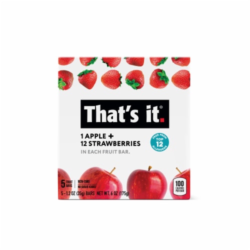 That's It® Apple and Strawberry Fruit Bars Perspective: bottom