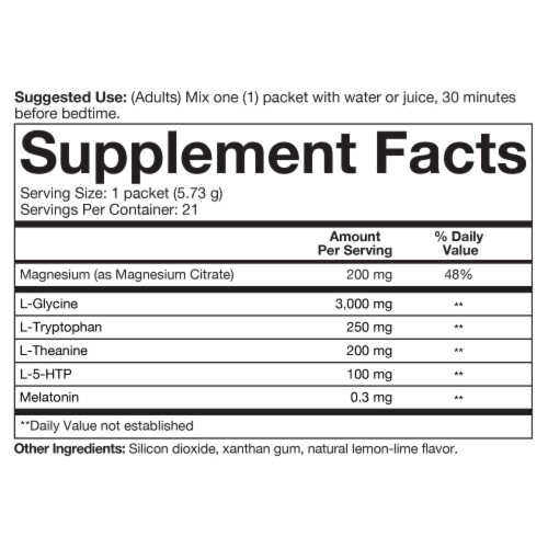 Youtheory Sleep Nighttime Powder Packets Perspective: bottom