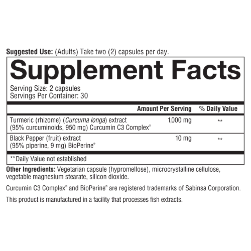 Youtheory® Extra Strength Formula Turmeric Dietary Supplement Capsules Perspective: bottom