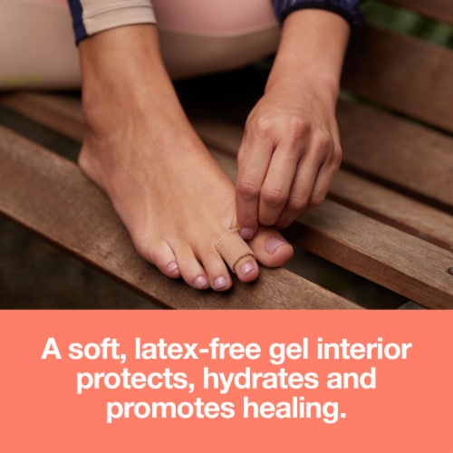 ZenToes Open Toe Tubes Fabric Gel Lined Sleeves Protect Corns, Blisters - 5 Pack (Small) Perspective: bottom