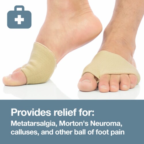 ZenToes Fabric Metatarsal Pad Sleeves Ball of Foot Pain Relief Gel ...