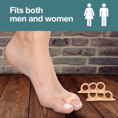 ZenToes Hammer Toe Straightener Corrector - Soft Gel Crests, Prevent Overlap - 4 Pack (Beige) Perspective: bottom