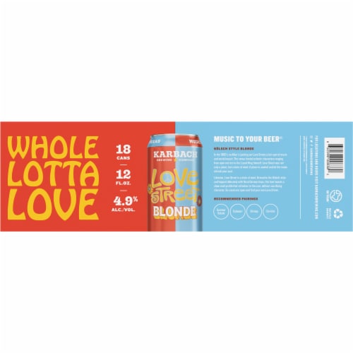 Karbach Brewing Company Whole Lotta Love Kolsch Style Blonde Beer Perspective: bottom