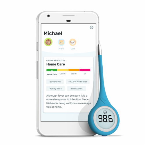 Kinsa Quick Scan Non-Contact Smart Thermometer for Fever, Smartphone App