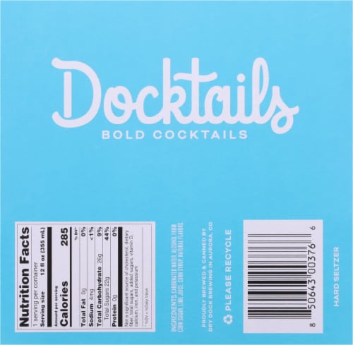 Dry Dock Docktails Cucumber Margarita Cocktail Perspective: bottom