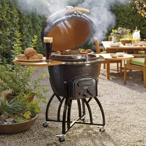 Vision Grills C Series Ceramic Kamado Charcoal Grill with Super Bundle Black 1 Piece Foods Co