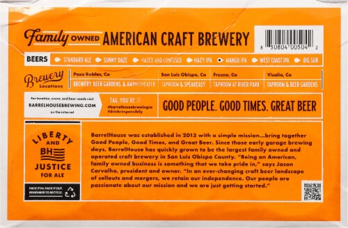 BarrelHouse Brewing Co Mango IPA Perspective: bottom