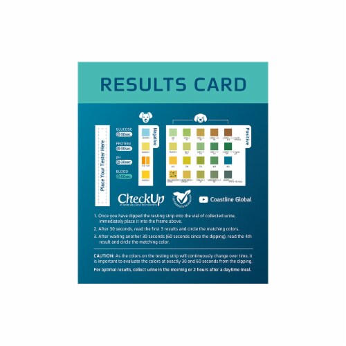 Coastline Global CheckUp At Home Wellness Test for Dogs 3  x 7  x 8.5 Perspective: bottom