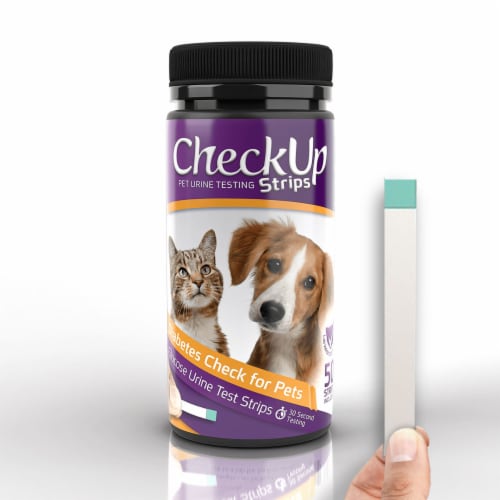 Coastline Global CheckUp Dog and Cat Urine Testing Strips for Detection of Diabetes 50 count Perspective: bottom