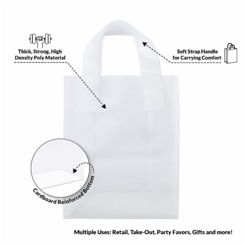 Prime Line Packaging Clear Plastic Bags with Handles Retail Bags