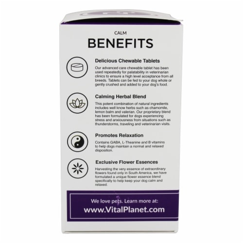 Vital Planet Calm for Dogs, 60 Chewable Tablets Perspective: bottom