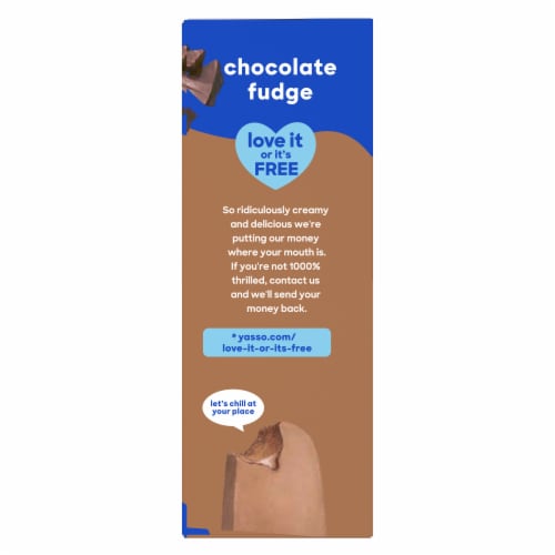 Yasso Frozen Greek Yogurt Chocolate Fudge Bars Perspective: bottom