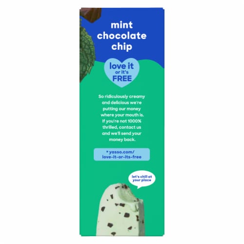 Yasso Mint Chocolate Chip Frozen Greek Yogurt Bars Perspective: bottom