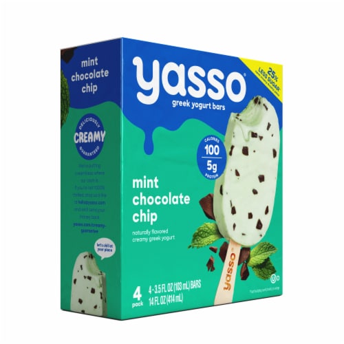 Yasso Mint Chocolate Chip Frozen Greek Yogurt Bars Perspective: bottom